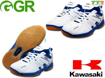 Giày cầu lông nam Kawasaki xanh trắng CLN001