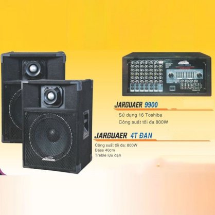 Dàn karaoke Amplifier Jarguaer 9900 + loa Jarguaer 4T đạn