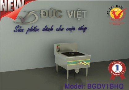 Bếp gas công nghiệp Đức Việt 1 bếp hầm có quạt thổi BGDV1BHQ