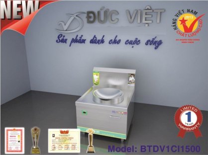 Bếp từ công nghiệp Đức Việt một chảo inox BTDV1CI1500