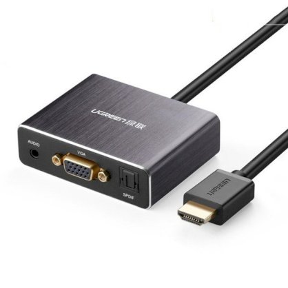 Bộ chuyển đổi HDMI sang HDMI, SPDIF 7.1 và Audio 3.5MM Ugreen 40281