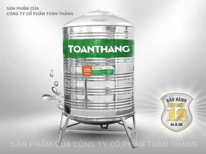 Bồn inox Toàn Thắng 5000 L đứng phi 1420