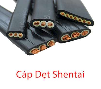 Cáp điện dẹt cầu trục Shentai 4C x 8.0mm