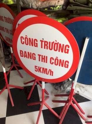 Biển báo công trường đang thi công BA91