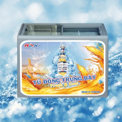Tủ đông trưng bày Nucab SNG-0324 Thái Lan 300 lít (kính bằng)
