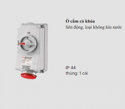 Ổ cắm có công nghiệp liên động có khóa Mennekes 3P-32A-5 chân-400V-5108a