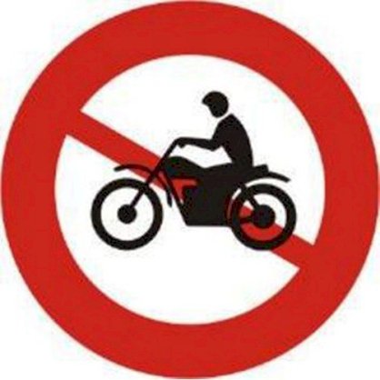 Biển báo hiệu giao thông cấm 104 cấm môtô