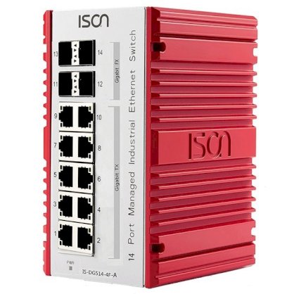 Switch công nghiệp 14 cổng Gigabit DIN-Rail Managed Layer 2/4 IS-DG514-A Series