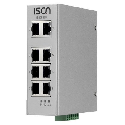 Switch công nghiệp 8 cổng Ethernet DIN-Rail Unmanaged Layer 2 IS-DF308 Series