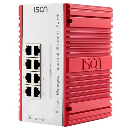 Switch công nghiệp 8 cổng Gigabit DIN-Rail Managed Layer 2/4 IS-DG508 Series