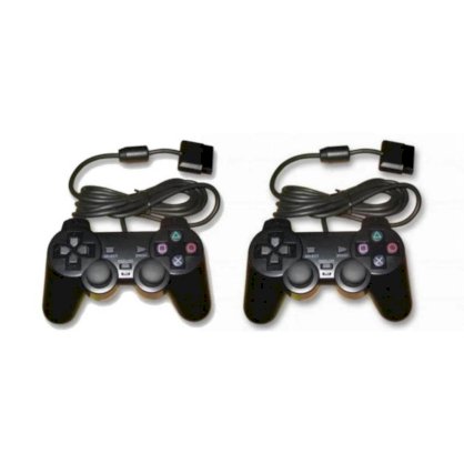 Bộ 2 tay cầm chơi game PlayStation 2 DualShock2 (Đen)