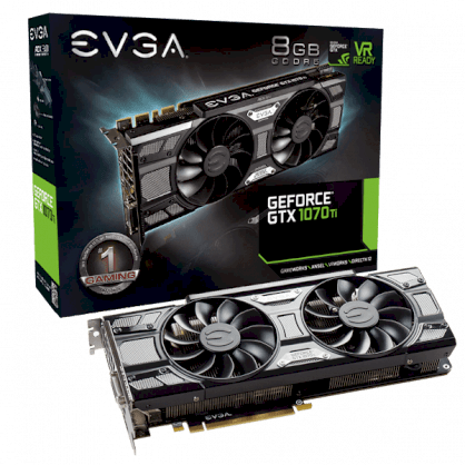 EVGA GeForce GTX 1070 Ti SC GAMING, 8GB GDDR5, ACX 3.0 & Black Edition