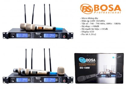Micro không dây 4 sóng Bosa 108W