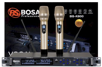 Micro không dây karaoke Bosa BS K800 (Màu vàng)