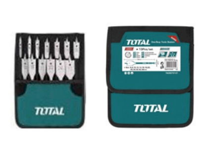 Bộ mũi khoan gỗ đầu dẹp 13 chi tiết Total TACSD70131