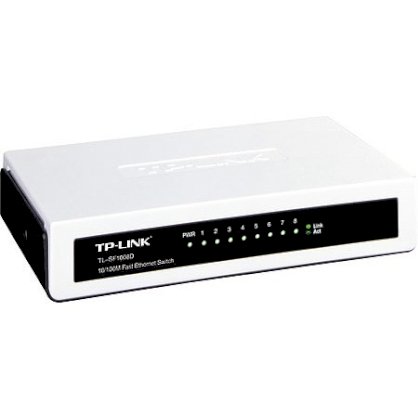 TP Link TL-SF1008D 8-ports 10/100M mini Desktop Switch, Plastic case