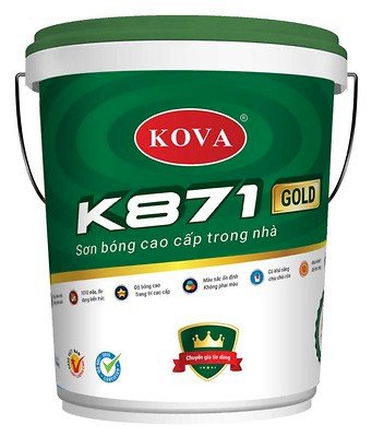Sơn nước trong nhà bóng trắng KOVA K871 4kg