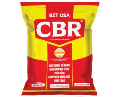 CBR: Men tiêu hóa ngăn ngừa hiện tượng phân trắng và giúp tôm nở to đường ruột trong 3 ngày