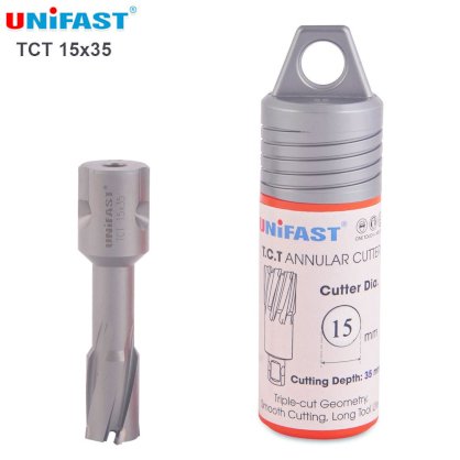 Mũi khoan từ hợp kim Unifast TCT 15x35 (Phi 15mm, sâu 35mm)