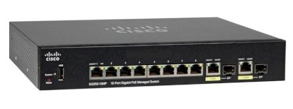 Cisco 10-port Gigabit POE Managed Switch - SG350-10MP-K9
