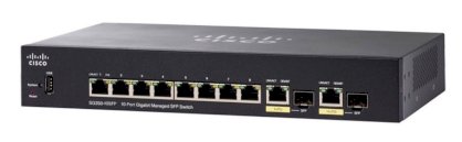 Cisco 10-port Gigabit Managed SFP Switch - SG350-10SFP-K9-EU