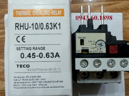 Rơ le nhiệt Teco RHU-10/0.63K1
