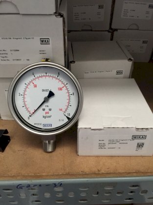 Đồng hồ áp suất Wika  212.20, mặt 160mm, dải đo từ 0-400kg/cm2