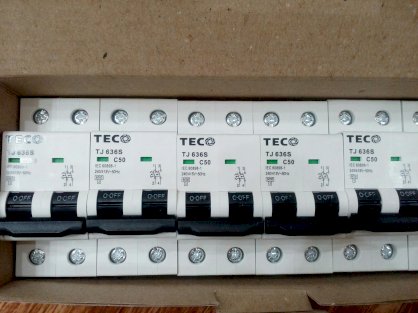 Aptomat 2 pha 50A Teco TJ636S C50