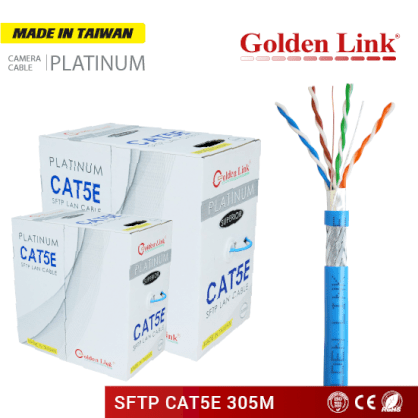 Cáp mạng Golden link Platinum SFTP Cat 5E GL01004 (305M) Xanh dương