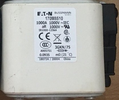 Cầu chì Bussmann 170M8510 1000A 1000V