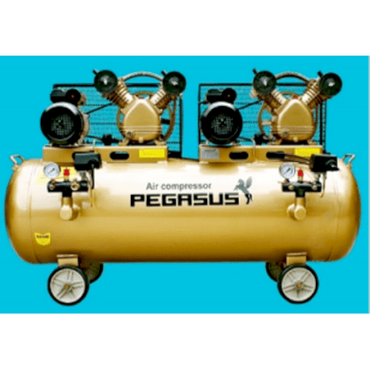 Máy nén khí dây đai 2 đầu nén - 2 motor Pegasus TM-2X2-3HP-230L