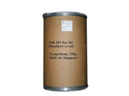 Tinh thể bạc hà- Menthol Crystal nhập khẩu từ Singapore 25kg
