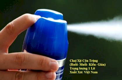 Chai xịt diệt côn trùng (Muỗi, Gián, Kiến, Mọt) Trần Tiến - 1L/chai