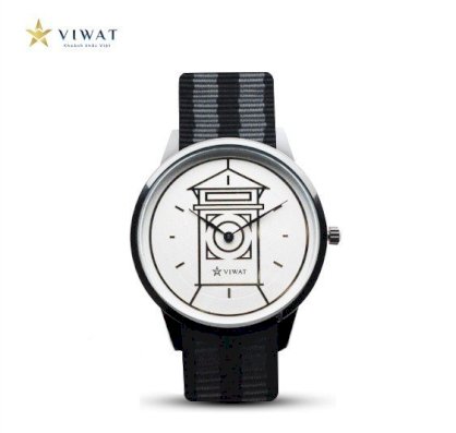Đồng hồ nam Viwat VW-111S Dây Nato Xám Đen