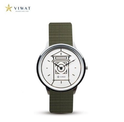 Đồng hồ nữ Viwat VW-129S Dây Nato - Xanh Quân Đội