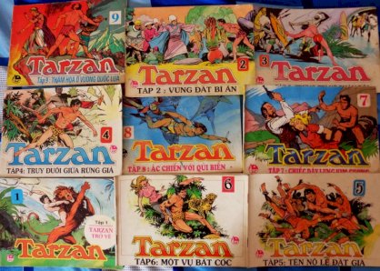 Bộ 9 tập Truyện tranh màu Tarzan 1995 (Cực hiếm) - Từ tập 1 đến tập 9