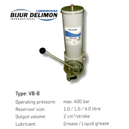 Máy bơm mỡ bò bằng điện Bijur delimon - VB - B