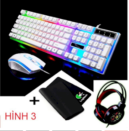 Bộ bàn phím kèm chuột máy tính led 7 màu Hoàng Nhân HN03