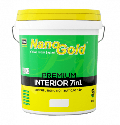 Sơn nhà sơn siêu bóng nội thất NanoGold Premium Interior 7IN1 A966 - 20kg/thùng