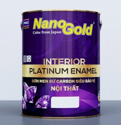 Sơn men sứ carbon siêu bảo vệ nội thất NanoGold Interior Platinum Enamel A968 - 1.2kg/thùng