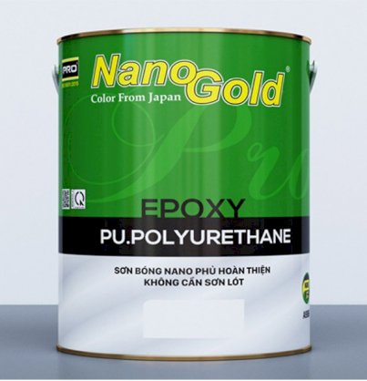 Sơn nhà phủ bóng Nano hoàn thiện không cần sơn lót NanoGold Epoxy Pu.polyureth Ane A986 Loại 5.5kg