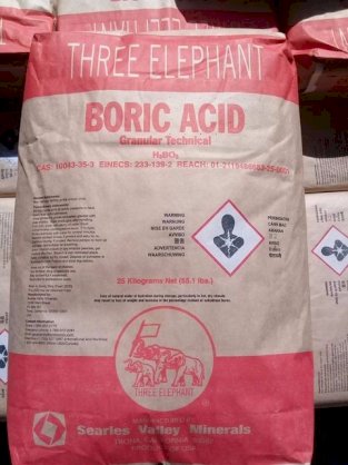 Axit Boric – H3BO3 USA Three Elephant® - 25kg/1bao