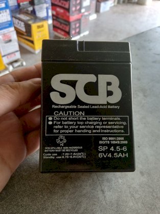 Ắc quy khô SCB 6V 4.5AH ( Bình khô )