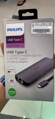 Cable Type-C->3USB(3.0)HDMI/LAN/TF/SD Philips (DLK 5518C/94)