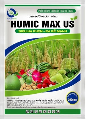 Dinh dưỡng cây trồng Humic max us - 200Gr/gói