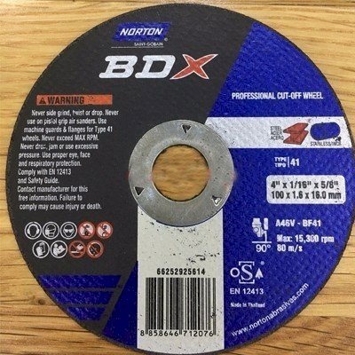 Lưỡi cắt gạch mỏng Norton BDX 100X1.6X16.0