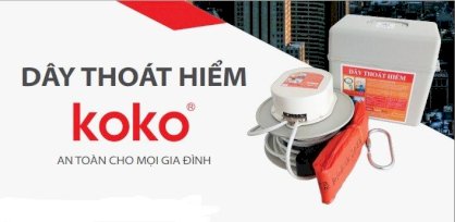 Dây thoát hiểm nhà cao tầng Kokosafety HKDD-4F (12 mét)