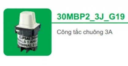 Công tắc chuông 3A, có biểu tượng chuông Schneider - 30MBP2_3J_G19