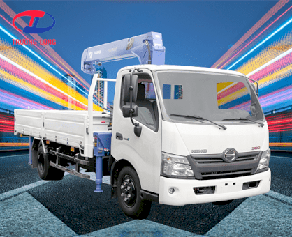 Xe tải cẩu Hino XZU730 kèm cần cẩu 3 tấn, tổng tải 8.5 tấn