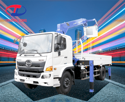 Xe tải cẩu FG tổng tải 16 tấn Hino SERIES 500 EURO 4, cẩu nâng 5 tấn